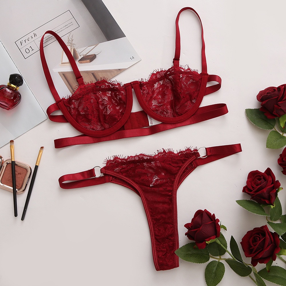 Separate-piece three-point style sexy lingerie set