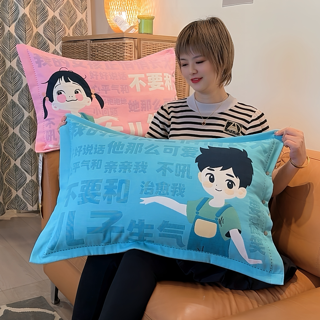 ♤ Pure Cotton Gauze Pillowcases, a Pair of Pillowcases, Gauze New Pure Cotton 48X74Cm/Single Liner Pillowcase