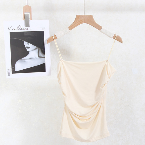 Pure lust-style suspender backless modal bottoming with micro-elastic slim vest