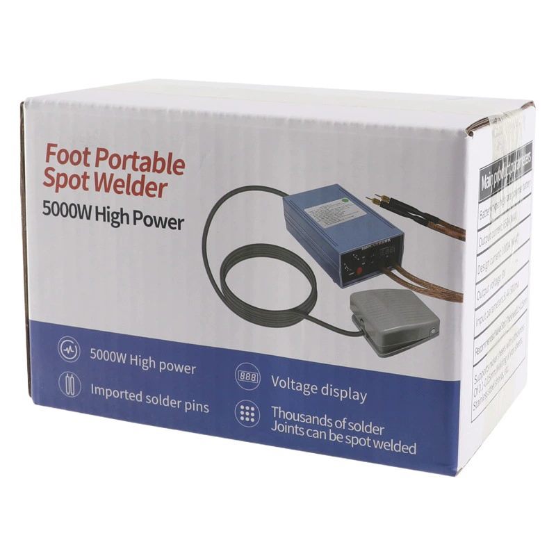 220V точечный сварочный аппарат бытовой 18650 аккумулятор точечный сварочный аппарат педаль Портативный 5000 Вт высокой мощности