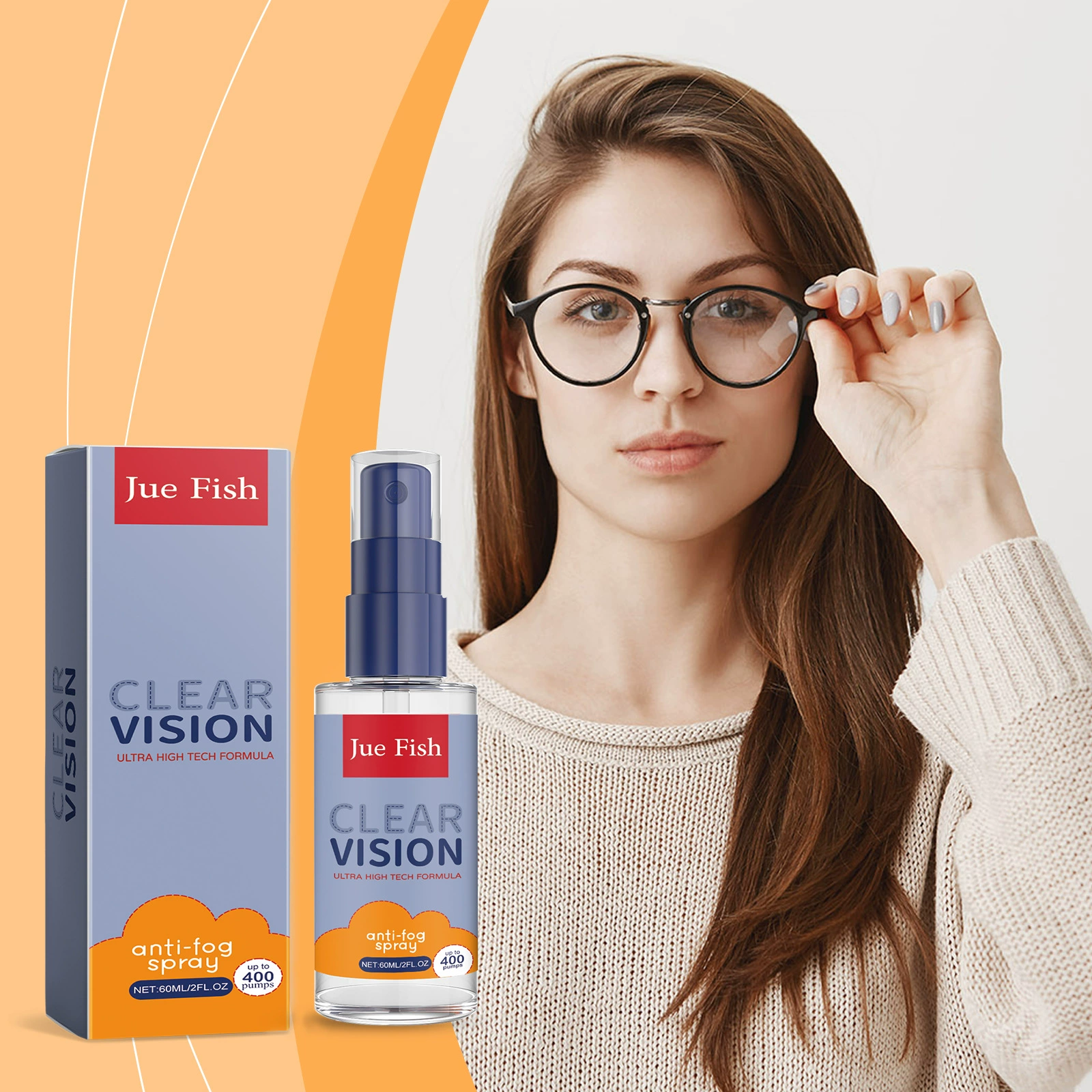 JUE FISH Спрей для удаления тумана на лобовом стекле автомобиля