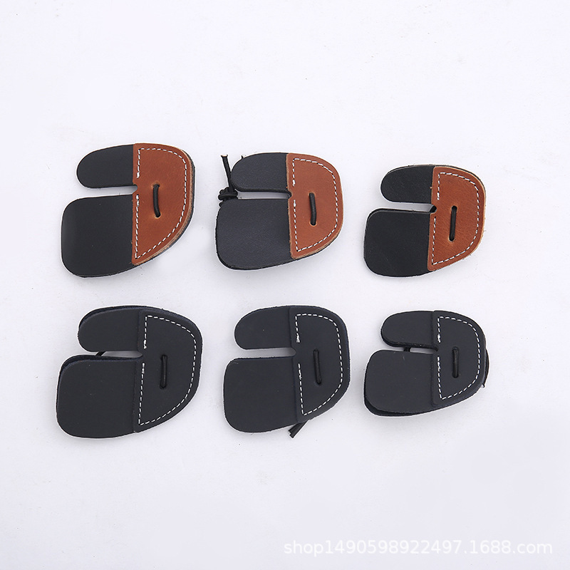 Traditional Bow Recurve Bow and Arrow Mediterranean Silicone Three-finger Finger Guard Hand Guard Arm Guard Shooting Archery Cowhide Protective Gear