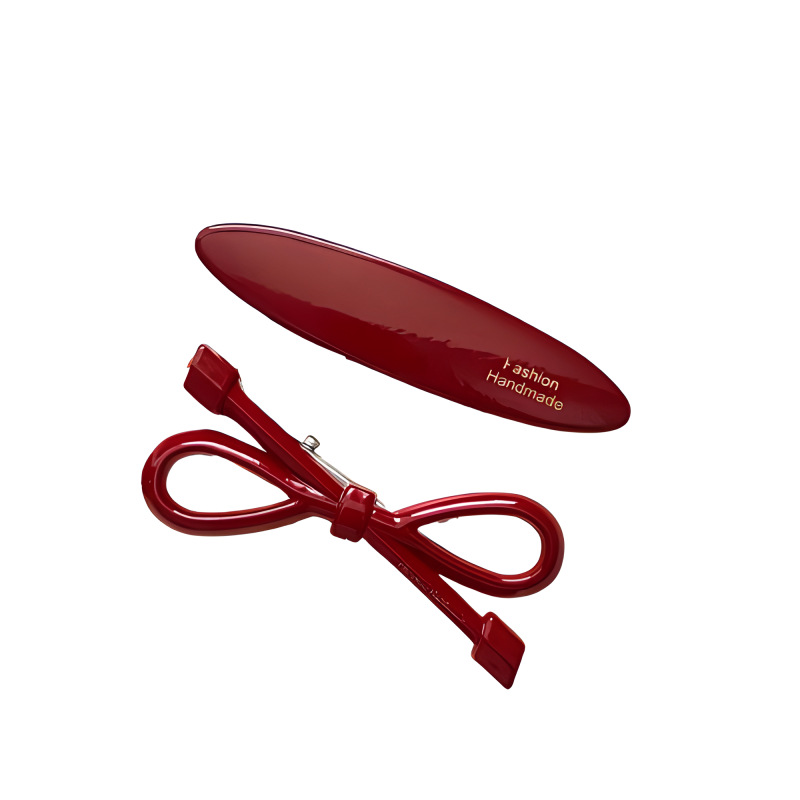 Anchorage arco rojo clips para el cabello de la niña lateral pestaña clips para el cabello de alta sensibilidad clips de boca de pato tocado