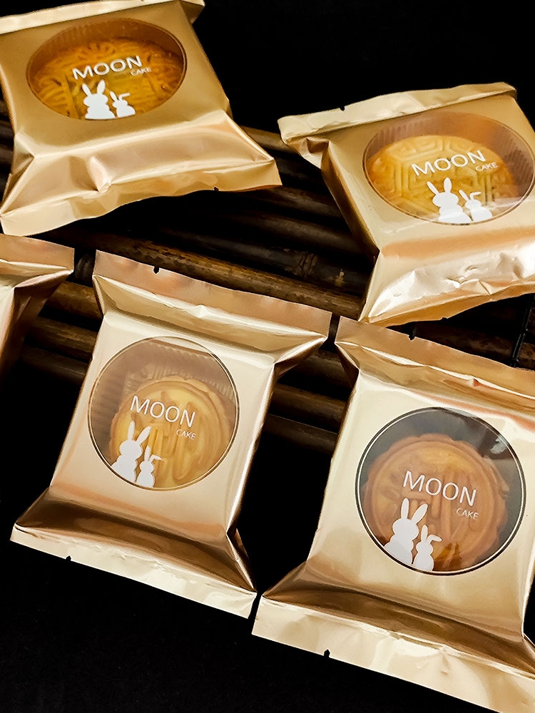 Huaxin Tiancheng2025 nuevo paquete de pasteles de luna sellado de máquina Guangzhou cinco bolsas de pasteles de luna gruesas bolsas de pasteles de luna del Medio Otoño