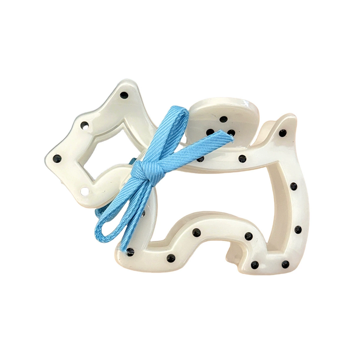 Crab pin with bow, shark, hairgrip, high-quality style