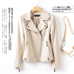 大きいサイズの婦人服の皮服のジャケットは秋冬の2024の新しいファッションのカジュアルな修身が見えます。