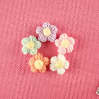 Слои цветы ручной работы шерстяные крючки милые маленькие цветы diy заколки цветы булавки аксессуары Аксессуары для одежды
