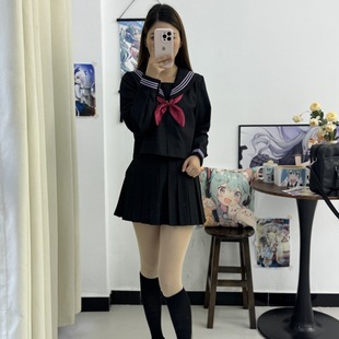 Factory Direct Original JK Uniform Basic Black Sailor Suit Purple Three Academic Style Intermediate Suit Class Suit suit