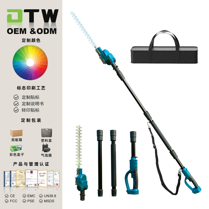 High-Branch Hedge Trimmer for Home Use, Lithium Battery-Powered, Cordless Electric, for High-Altitude Trimming, Outdoor Garden Hedge Trimmer, Direct from Factory