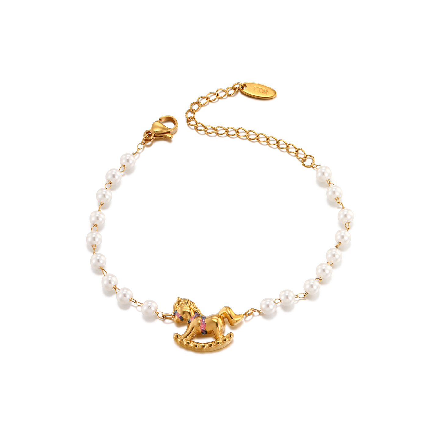 Xuping simple imitación de oro ligero lujoso temperamento pulsera pequeña fresca ins viento acero inoxidable 24k joyas de Año Nuevo al por mayor