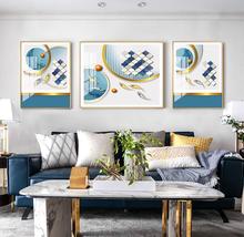 现代简约客厅装饰画抽象轻奢沙发背景墙画艺术挂画晶瓷画镶钻壁画