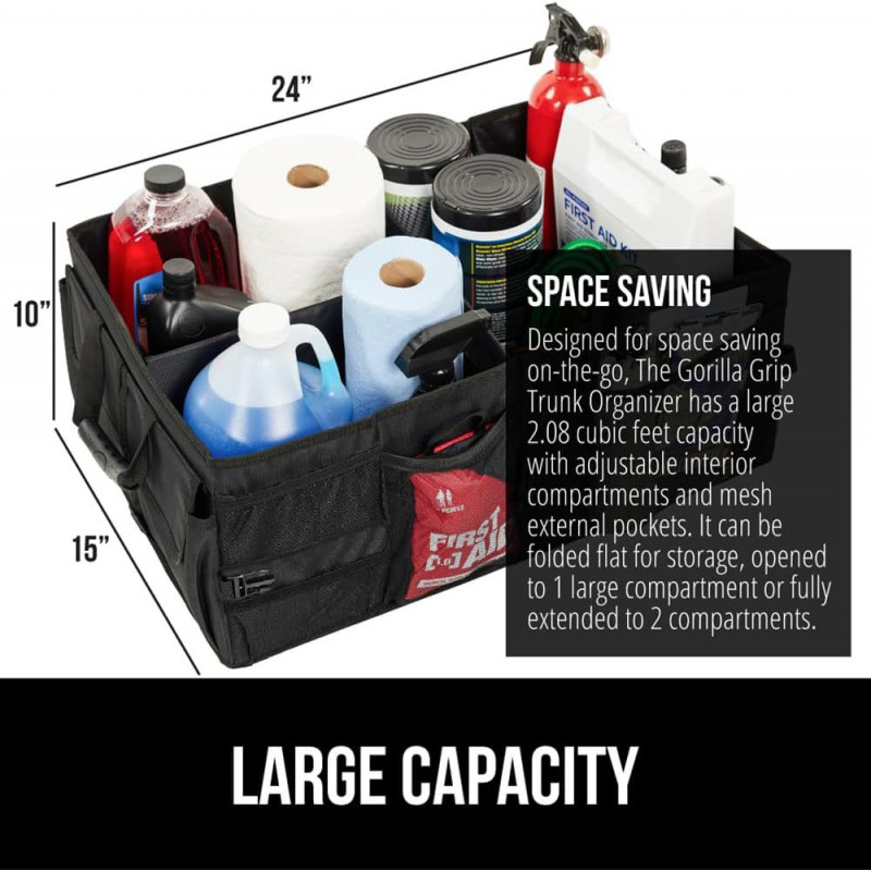 Nueva caja de almacenamiento resistente y de gran capacidad para almacenamiento plegable antideslizante y impermeable para automóviles o SUV