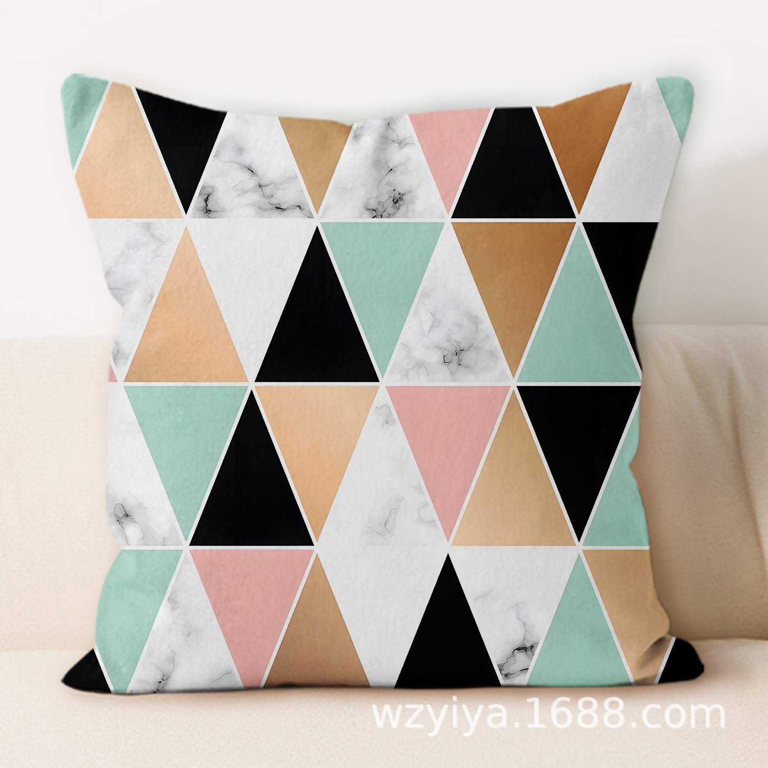 Amazon venta caliente cojín de mármol almohada moderna minimalista geométrica para el hogar sofá cojín almohada