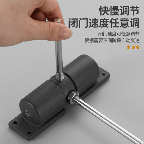 Stainless steel door closer automatic simple invisible spring buffer silent light hotel bathroom household closer