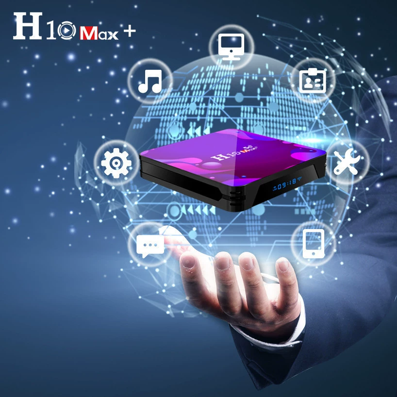 H10 Max+Интернет ТВ сет-топ бокс H313 4K HD ТВ Box двойной диапазон WIFI 2+16GB