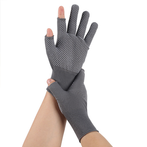 Thin Half-Cover Finger Safety Gloves for Sun Protection, Suitable for Men and Women, Cycling, Leak-Proof, Anti-Slip, Outdoor Sports, Breathable, Touch Screen Driving