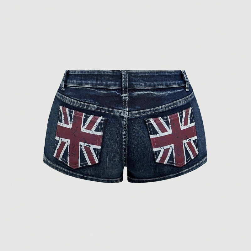 European and American Cross-Border Street Fashion Ozon Amazon 2026 Autumn High Street Sexy Sweet and Spicy Style Fashion Pattern Print Hot Pants