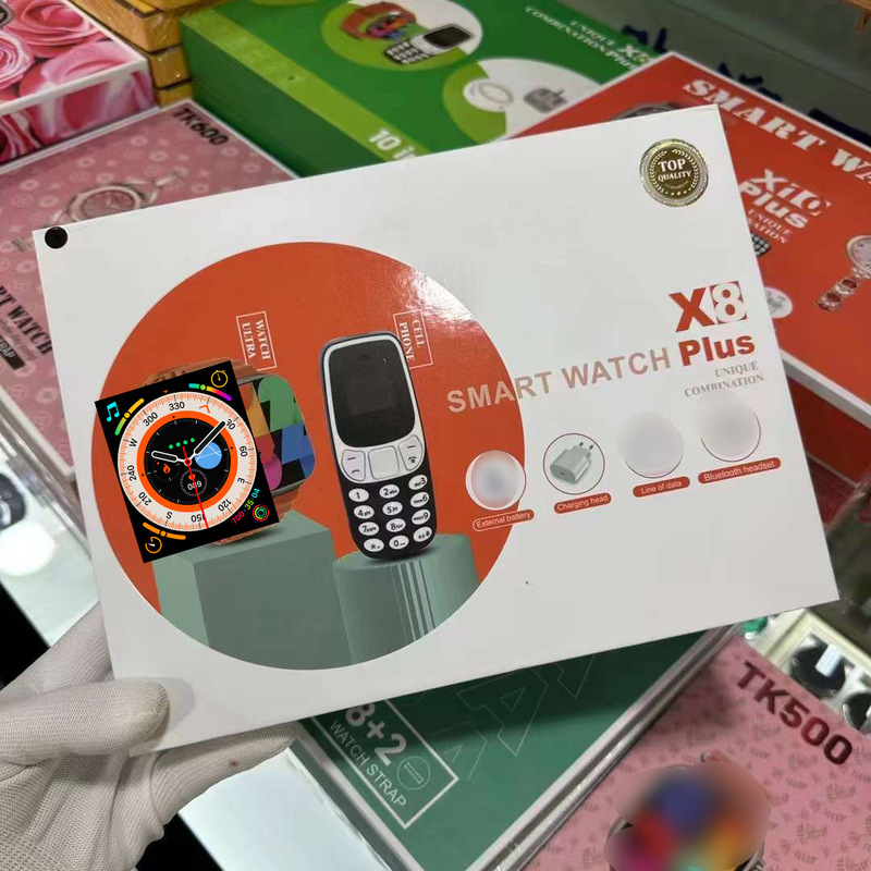 X8Plus Smart Watch for Men, Multifunctional Phone, Long Battery Life, Smart Watch, Sports Heart Rate, Huaqiangbei