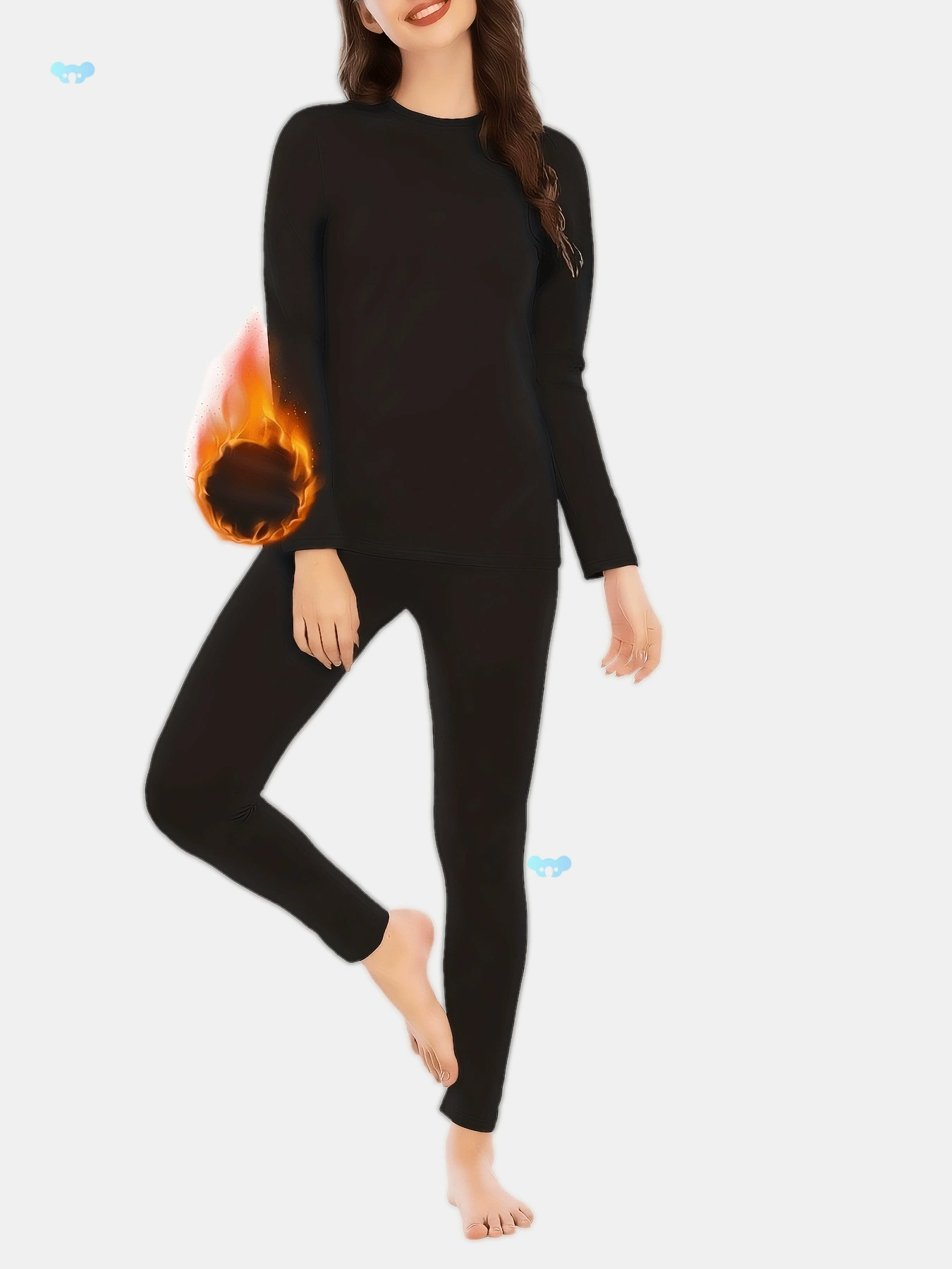 Женское термобелье Long Johns с флисовой подкладкой через границу