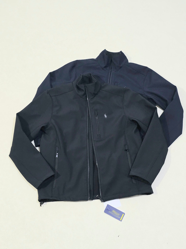 Cross-Border Rl Pony Embroider Pure Color High Collar Long Sleeve Zipper Casual Jacket Thin Velvet Jacket Soft Shell Jacket