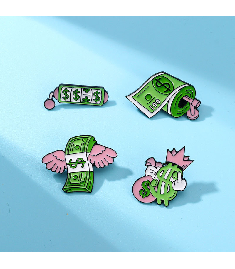 All Seasons Season Cute Modern Style Pin Letter Dollar Alloy Enamel Unisex Brooches