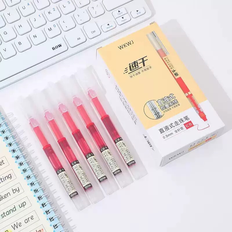 学生老师专用批改作业红色签字笔不断墨软胶护套高颜值速干中性笔|undefined