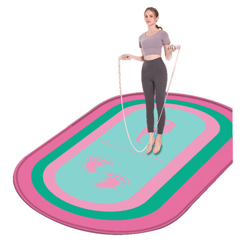 Factory straight hair skipping rope shock-absorbing mat soundproof floor mat professional silent thickened rope mat home indoor fitness yoga mat