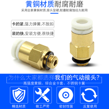 气动SMC型迷你螺纹直通快插KJH06/04/03-M3-M5-M6-01气管快速米丰