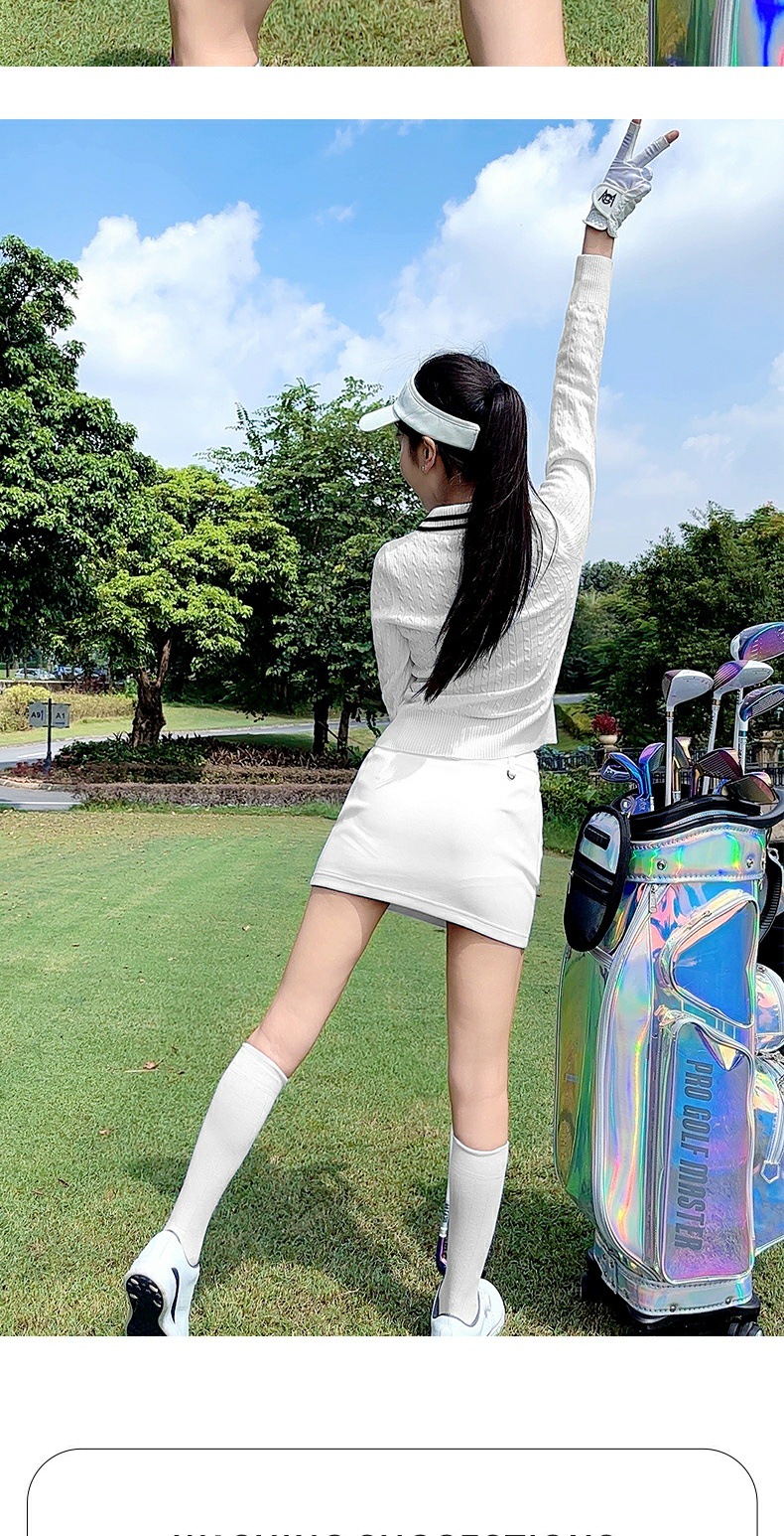 Áo len golf nữ mềm ấm ôm hông, tay dài cổ lọ, họa tiết bướm streamer — YF767 [Dụng cụ truyền phát bướm/Ấm áp/Kẻ sọc mềm] Áo len màu hồng Sakura chi tiết 14