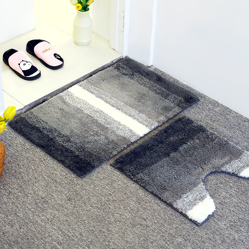 Gradient Microfiber Absorbent Bathroom Non-Slip Mat, Household Carpet, Small Tufted Floor Mat, Nordic Floor Custom Quick-Dry Gradient Microfiber Absorbent Bathroom Non-Slip Mat, Household Carpet, Small Tufted Floor Mat, Nordic Floor Custom Quick-Dry