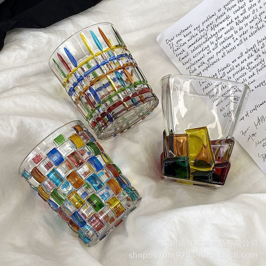 Italian designer the same hand -painted line woven crystal glass…