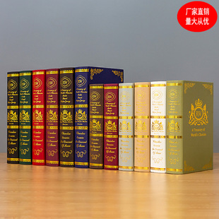 European-style Bronzing Retro Fake Book Simulation Book Ornaments Bookcase Bookshelf Photography Photo Props Book Model Creative Decoration