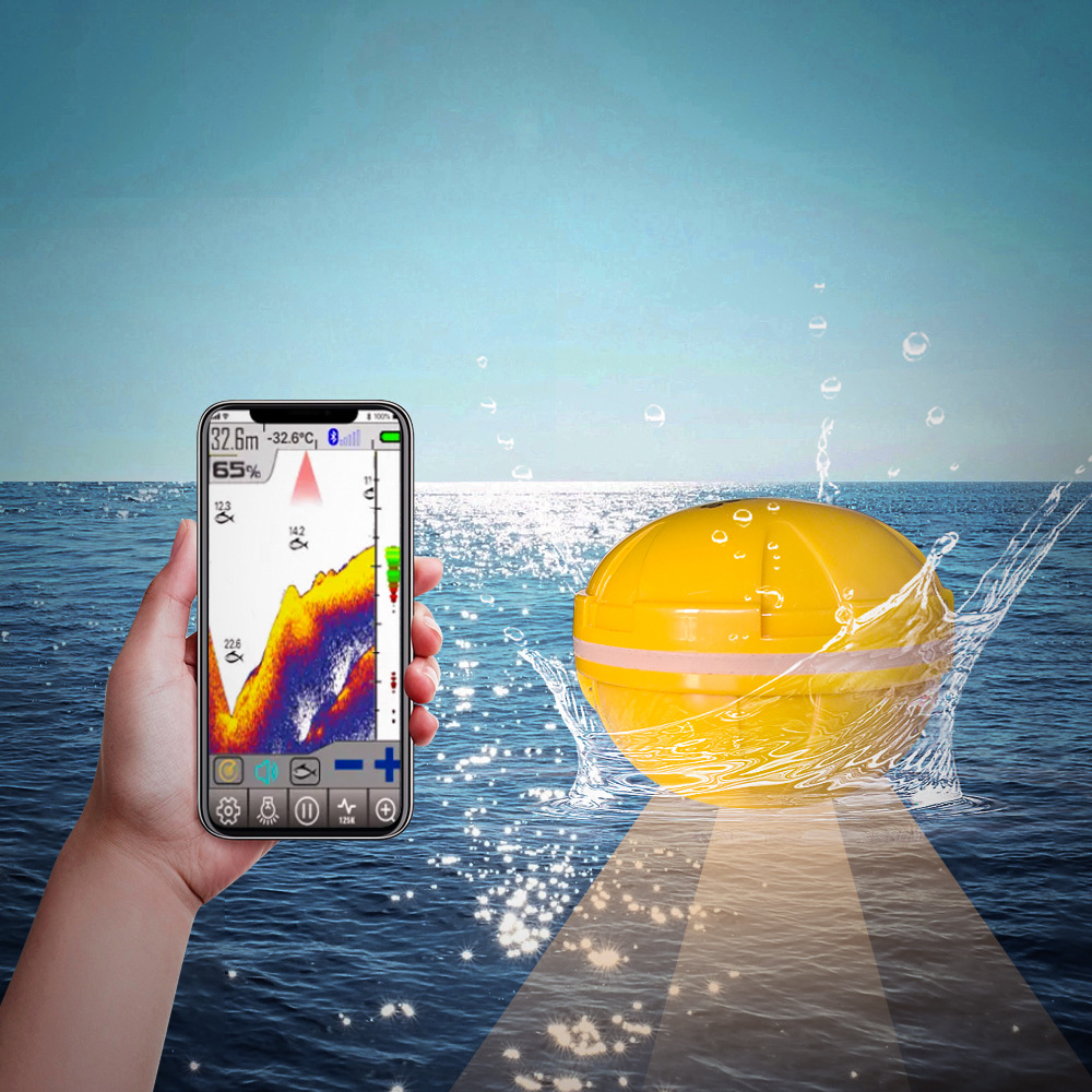 Intelligentes Gerät zur Fischortung per Mobiltelefon, kompatibel mit Bluetooth zur Verbindung mit iOS- und Android-Geräten_voghion.com