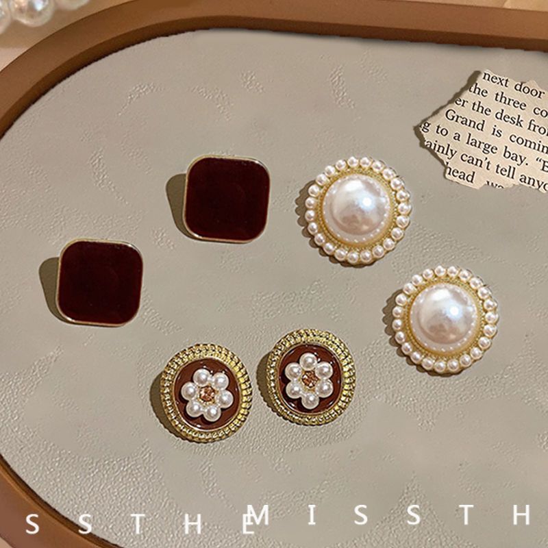 Zirkonia Und Perlen Ohrstecker Für Damen Elegant Für Den Alltag_voghion.com