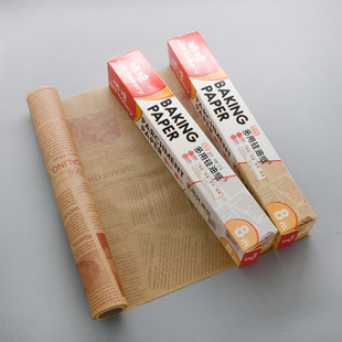 Baking 8m baking oil-proof paper silicone oil paper natural color oil paper Hamburger paper food grade pad paper English oil paper