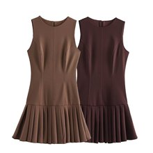 11010-�¿�Ůװŷ����Բ�촿ɫ����������������ȹ��ȹ