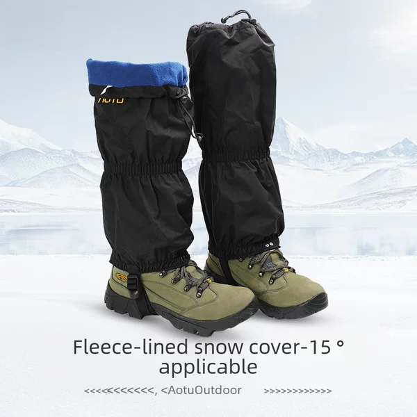 Concave and Convex Snow Cover, Outdoor Leg Cover, Hiking, Mountaineering and Skiing Leg Cover, Adult and Kidsren's Foot Cover, Waterproof and Sandproof Shoe Cover