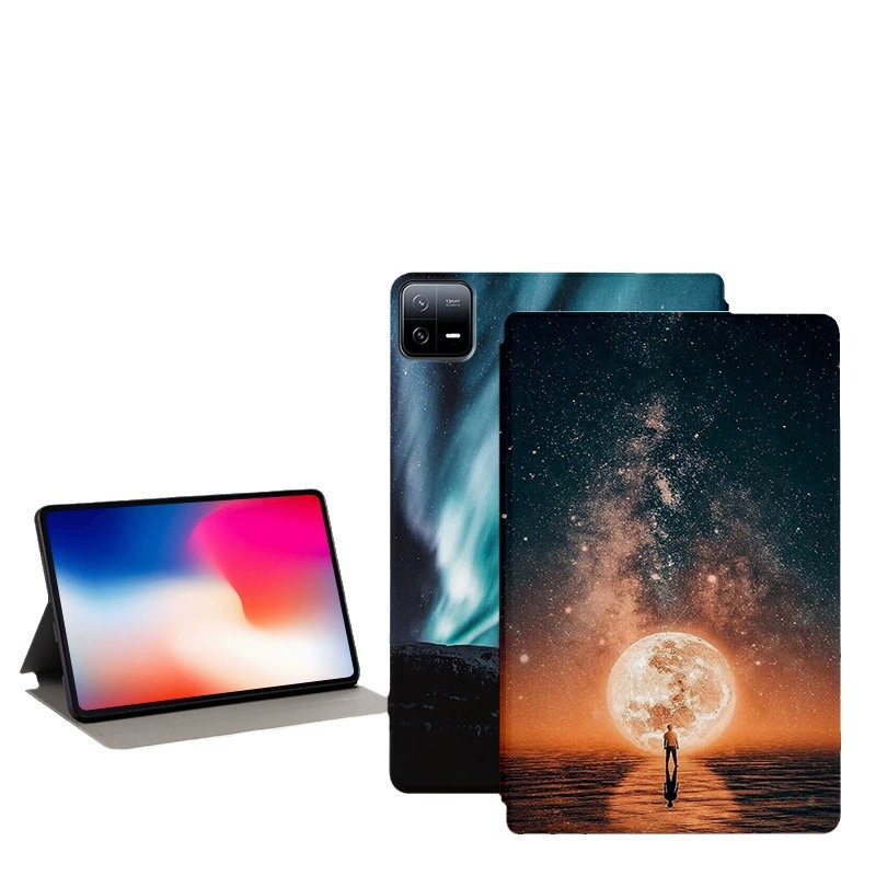 Подходящий чехол для планшета Xiaomi 7/6/6pro 5/5pro окрашенный 4 Redmi pad SE 11 кожаный защитный чехол