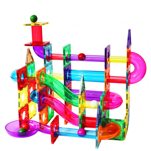 Wellbbplay Wei Aibei transparent track colorful rolling ball pipe building blocks Australia's best-selling magnetic piece puzzle