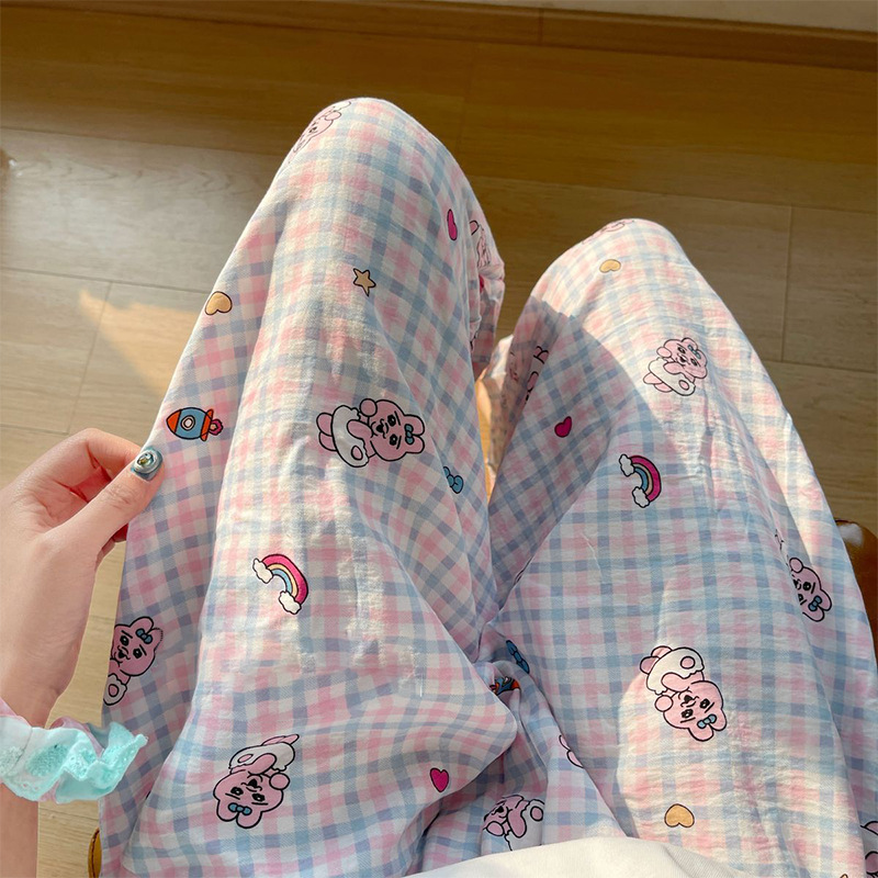 2025 New Walking Pants Cloud Cotton Pajamas Pants Women's Spring, Summer and Autum Easy and Sweet Home Pants Can Be Worn Outside