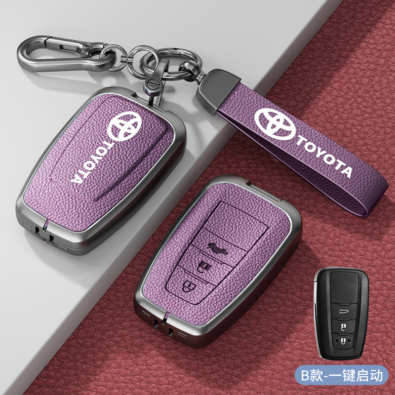 모델 B 아연 합금 쉘 3 버튼 Xiaguang 보라색 하드웨어 팔찌