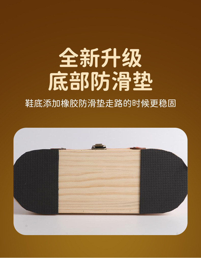 Foot Moxibustion Shoes Spring Summer Thin Style Wooden Moxa Warming Slippers with Anti-Slip Pads for Sole Therapy specifications