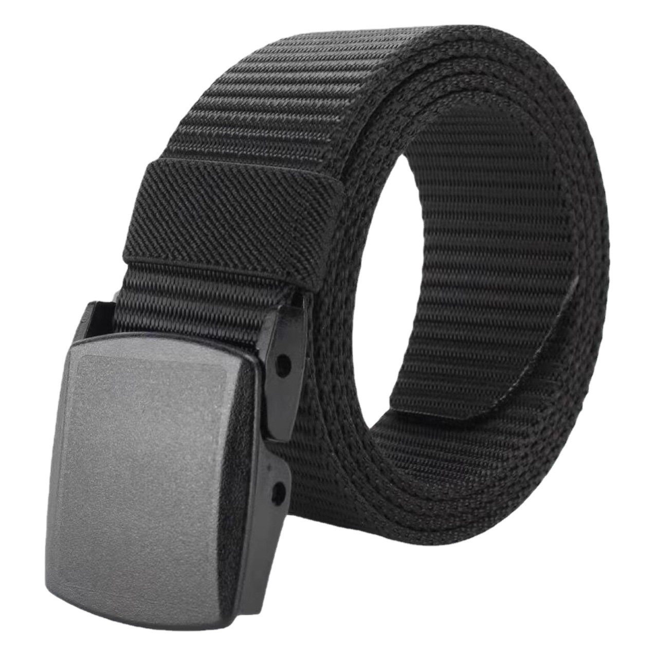 Cinturón táctico de nylón y lona 38mm de ancho unisex sin metal para actividades al aire libre y entrenamiento militar, suministro directo de fábrica para comercio transfronterizo