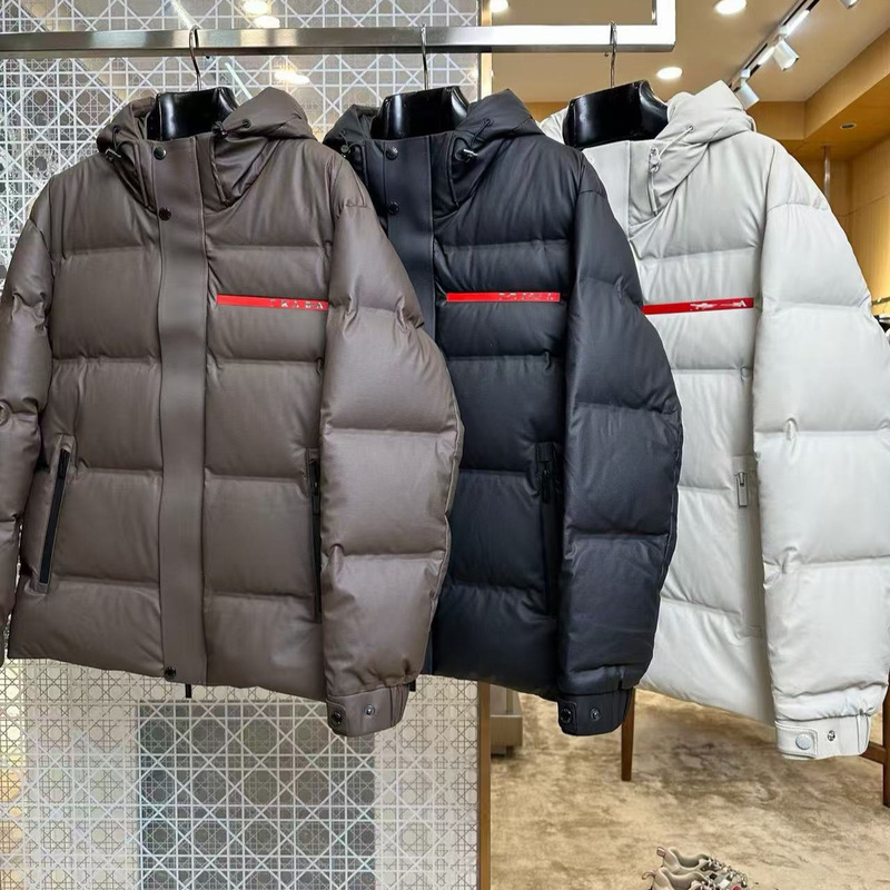 Cross-border European-style red-label winter-proof hooded Jiujiang down jacket, unisex, fashionable and casual white duck down coat for autumn and winter Cross-border European-style red-label winter-proof hooded Jiujiang down jacket, unisex, fashionable and casual white duck down coat for autumn and winter