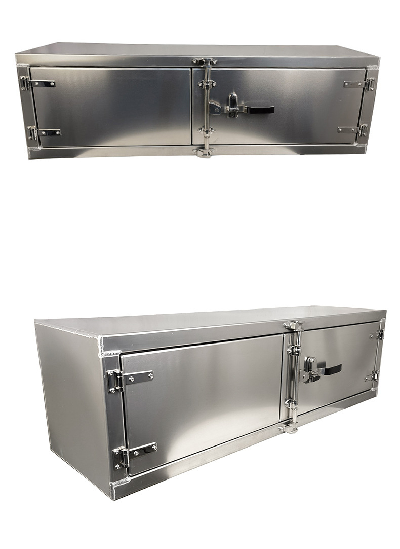 Cross-Border Truck Double-Door Tool Box under the Car Storage Box Bottom with Lock Aluminum Alloy Tool Box Wholesale