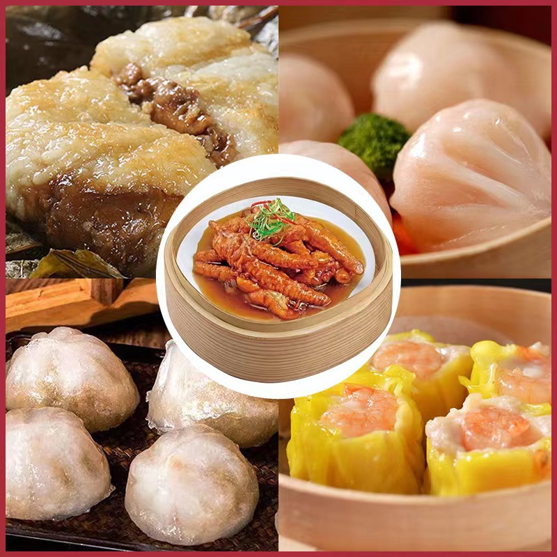 广式早茶水晶虾饺烧麦蒸饺港式餐厅速凤爪冷冻半成品食材批发包邮