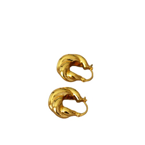 Chic and Unique Copper-Gold Plated Spiral Cable Earrings for Women