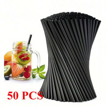 C 66990 Black bendable plastic straws ��ɫ��������������