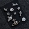 [Metal smile Saturn] 10 shoe buckles