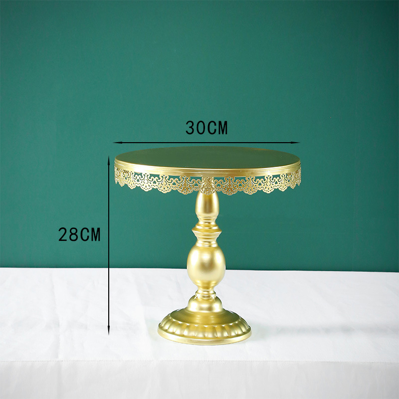 Creativo estilo europeo oro hueco estante de pastel de boda props mesa de postres decoración de postres tienda de postres refrigerio combinación de estante de pastel
